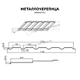 Металлочерепица МЕТАЛЛ ПРОФИЛЬ Монкатта-L NormanMP (ПЭ-01-3005-0.5)